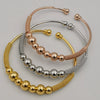 24K Gold Plated Stainless Steel Bracelet Set [3-Pieces] - Adjustable Size - Pendulum