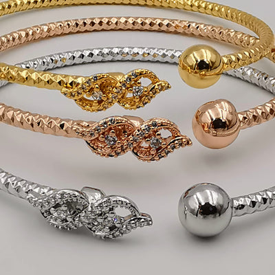 24K Gold Plated Bracelet Set [3-Pieces] - Adjustable Size - Style 11