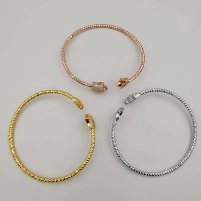 24K Gold Plated Stainless Steel Bracelet Set [3-Pieces] - Adjustable Size - Star