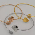 24K Gold Plated Stainless Steel Bracelet Set [3-Pieces] - Adjustable Size - Love Heart