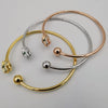 24K Gold Plated Stainless Steel Bracelet Set [3-Pieces] - Adjustable Size - Panther
