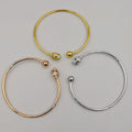 24K Gold Plated Stainless Steel Bracelet Set [3-Pieces] - Adjustable Size - Panther