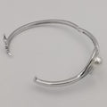 24K Gold Plated Pearl Leaf Bracelet (SILVER)