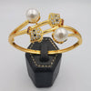 24K Gold Plated Kitty Pearl Bracelet