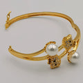 24K Gold Plated Kitty Pearl Bracelet