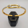 24K Gold Plated Diamond Bar Bracelet