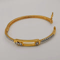 24K Gold Plated Diamond Bar Bracelet
