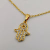21K Gold Plated Hand of God Necklace (GOLDEN)