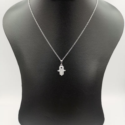 21K Gold Plated Hand of God Necklace (SILVER)