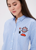 Funky Shirt - White and Blue Colors - s.Oliver - Offer Hunts