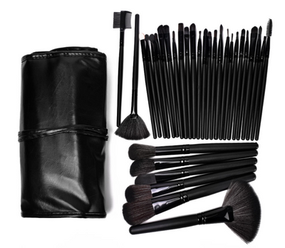 32 Pieces Professional Makeup Brush Set with Bag - Offer Hunts