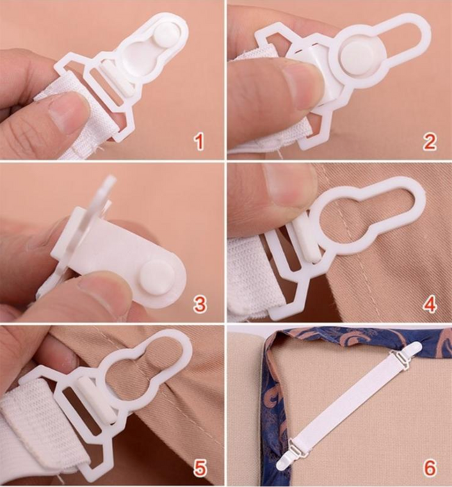 4pcs Bed Sheet Clips Strong Fastener Grippers - Offer Hunts