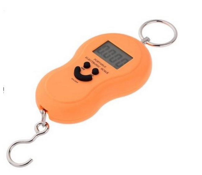 Digital Hanging Scale, 40kg Weight Capacity for Kitchen and Luggage - ORANGE - Offer Hunts