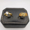 Trinity Twins Ring - 24K Gold Plate - Offer Hunts