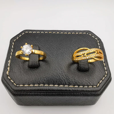 Trinity Twins Ring - 24K Gold Plate - Offer Hunts