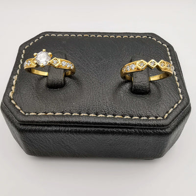 Bedazled Twins Ring - 24K Gold Plate - Offer Hunts