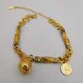 24K Gold Plated Slender Ball Coin Bracelet - Offer Hunts