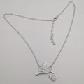 18K White Gold Plated Feeding Bird Necklace - Offer Hunts