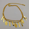 24K Gold Plated Danglers 2 Layer Hand of God Anklet - Offer Hunts