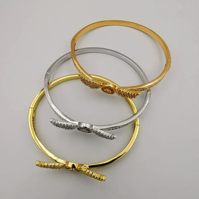 24K Gold Plated Stainless Steel Wings Bracelet Set [3 Pieces] - Adjustable Clasp Lock - Offer Hunts