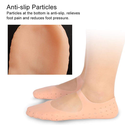 [2 Pieces] Silicone Sock, Non Slip Breathable Moisturizing Socks - Foot protector - Offer Hunts