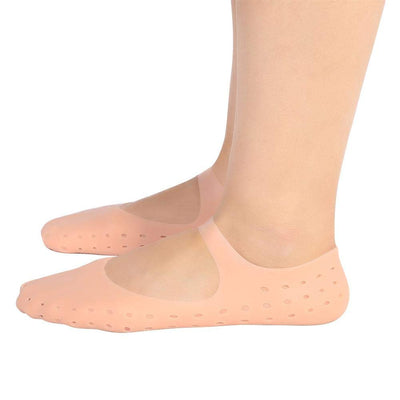 [2 Pieces] Silicone Sock, Non Slip Breathable Moisturizing Socks - Foot protector - Offer Hunts