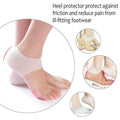 2PCS Silicone Heel Socks Cracked Foot Skin Protectors - Beige - Offer Hunts