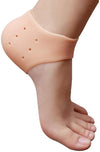 2PCS Silicone Heel Socks Cracked Foot Skin Protectors - Beige - Offer Hunts