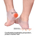 2PCS Silicone Heel Socks Cracked Foot Skin Protectors - Beige - Offer Hunts