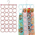 28 Count Circles Scarf and Belt Organizer Collapsible (Random Color) - Offer Hunts