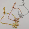 24K Gold Plated Flower Bracelet Set [3 Pieces] - Offer Hunts