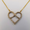 18K Yellow Gold Plated Infinity Heart Necklace - Offer Hunts