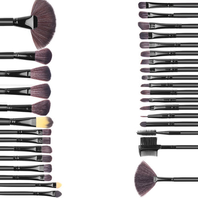32 Pieces Professional Makeup Brush Set with Bag - Offer Hunts