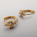 24K Gold Plated Bow tie Crystal Earrings