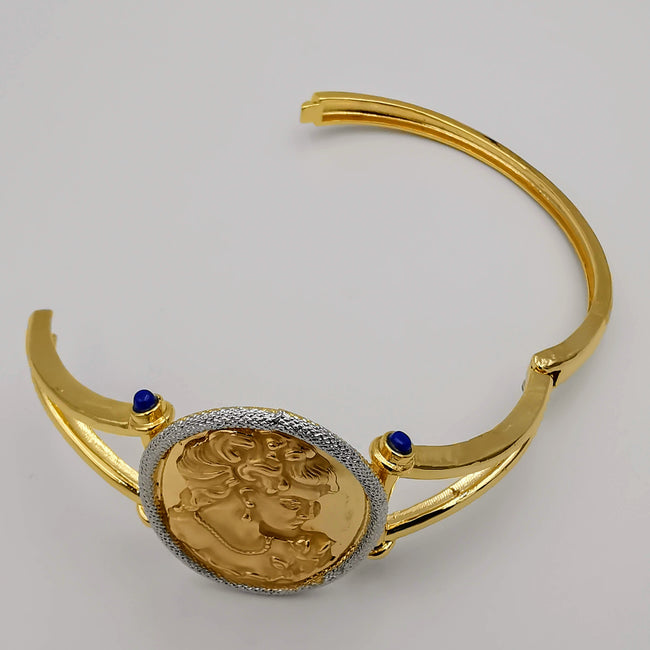 24K Gold Plated Camay Bangle Bracelet