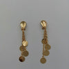21K Gold Plated Simple Round Danglers Earrings