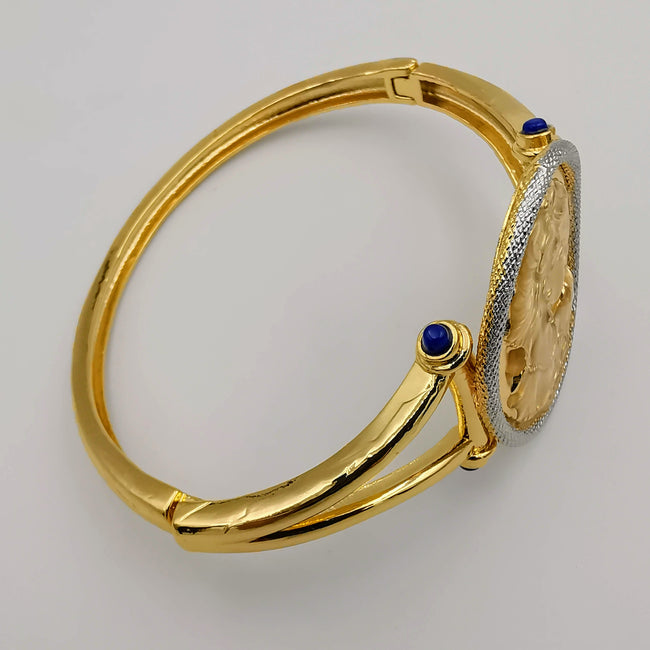 24K Gold Plated Camay Bangle Bracelet