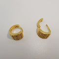 24K Gold Plated Circular Crystal Earrings