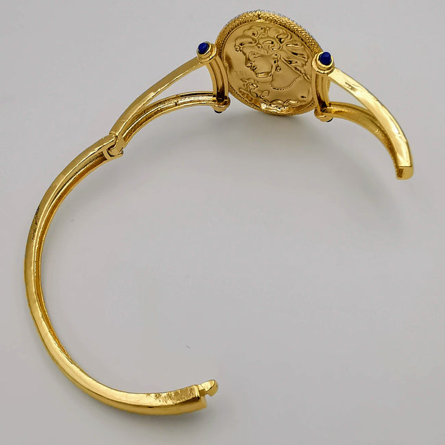 24K Gold Plated Camay Bangle Bracelet