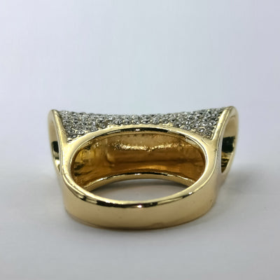 Golden Bling Fashion Ring - 100+ Crystals - Offer Hunts