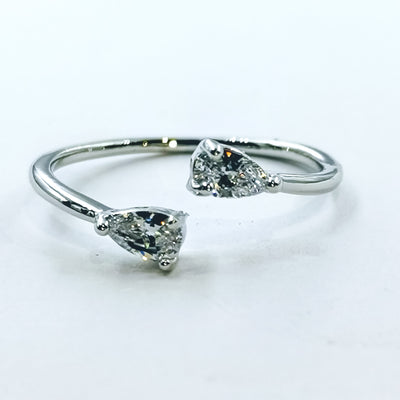 Double Opal Silver Adjustable Ring - Offer Hunts