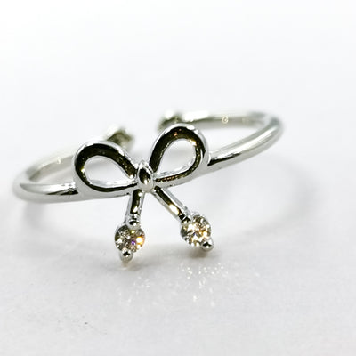 Ribbon Silver Adjustable Ring - Offer Hunts