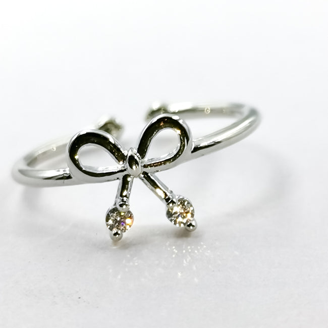 Ribbon Silver Adjustable Ring - Offer Hunts