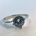 Slender Silver Ring - 4 Prongs and 1 Stone - Offer Hunts