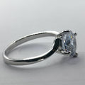 Slender Silver Ring - 4 Prongs and 1 Stone - Offer Hunts