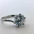 Slender Silver Ring - 6 Prongs and 1 Stone - Offer Hunts