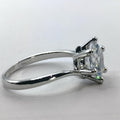 Slender Silver Ring - 6 Prongs and 1 Stone - Offer Hunts