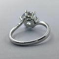 Slender Silver Ring - 6 Prongs and 1 Stone - Offer Hunts