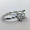 Classic Silver Ring - 4 Prongs and 1 Stone - Offer Hunts