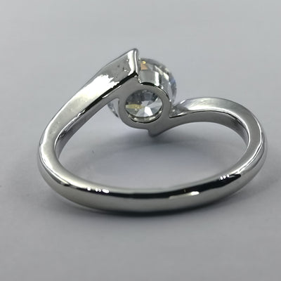 Fancy Silver Ring - 1 Stone - Offer Hunts